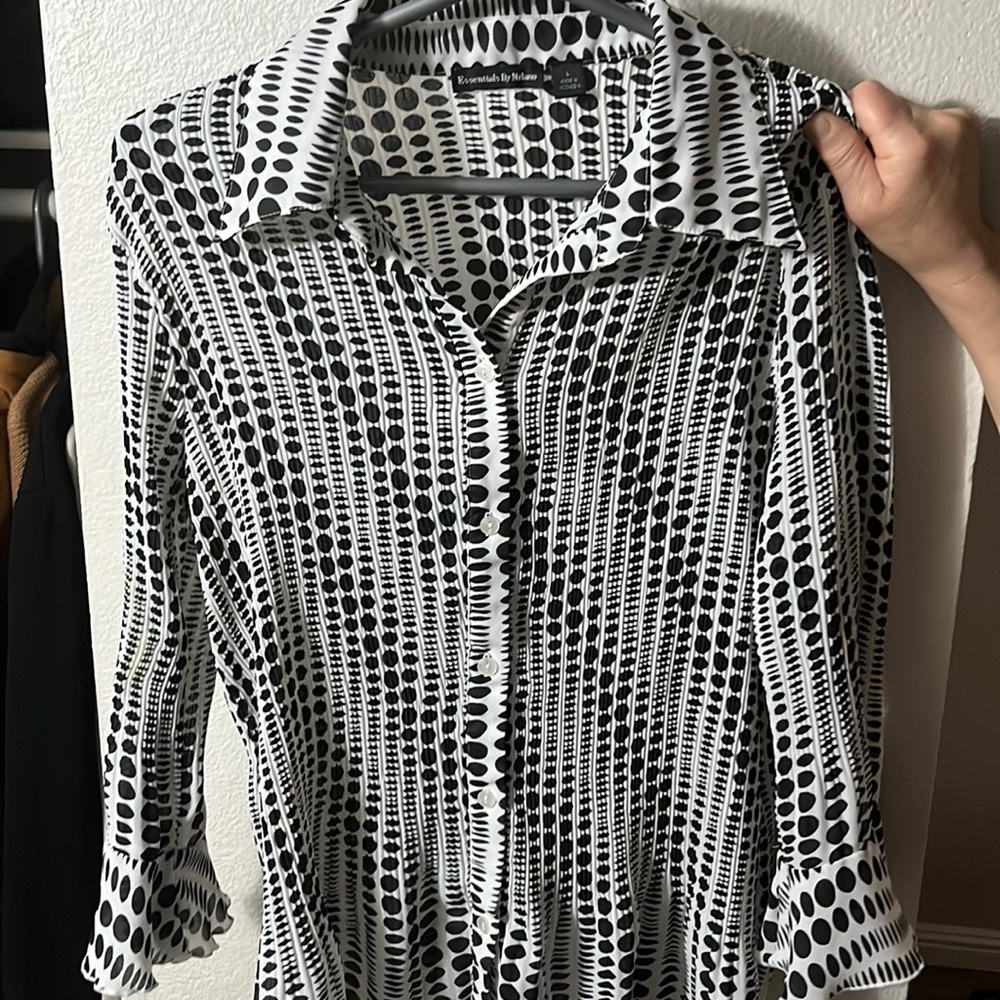 Pokadot milano long sleeve dress shirt
